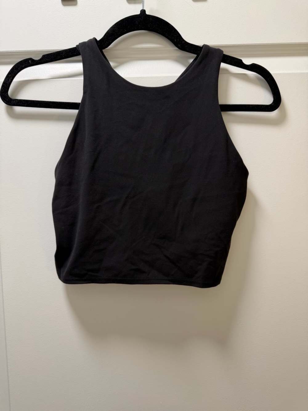 Athleta Black High-Neck Sport Crop